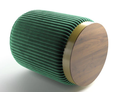 Velvet Pouf 3D Model