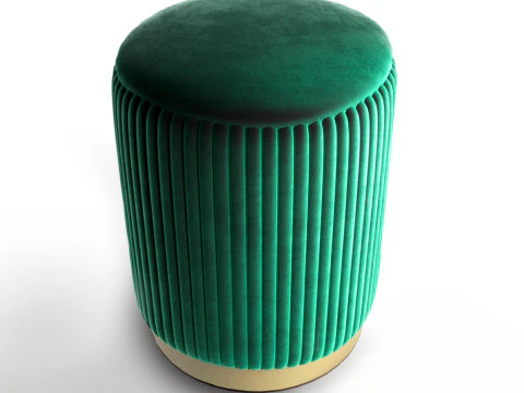 Velvet Pouf 3D Model