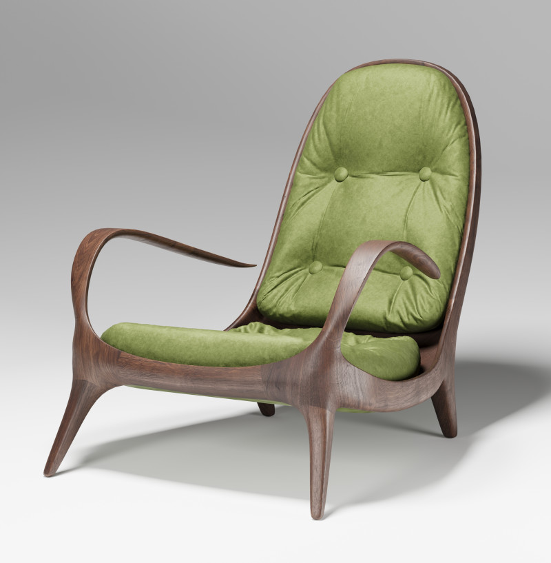 Armchair Warm 3D Модель .c4d .max .obj .3ds .fbx .stl .blend 