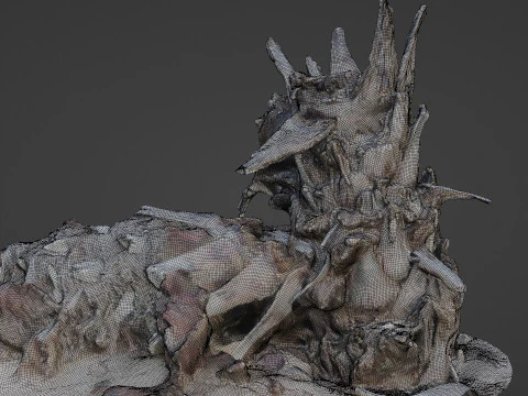 Abandoned palm tree 3D Model