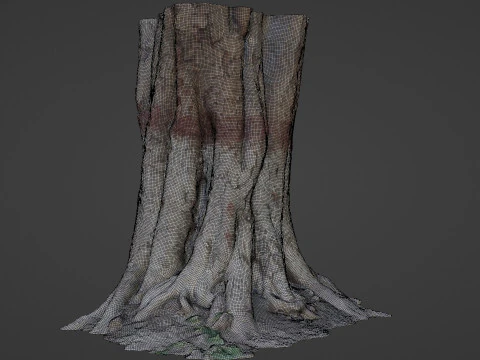 Painted Tree 3D Model