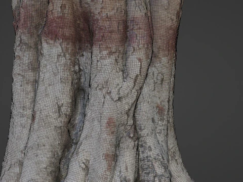 Painted Tree 3D Model
