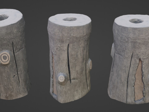 Log Stylized Modelo 3D
