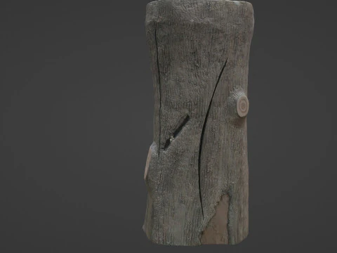 Stylized Log 3D Model