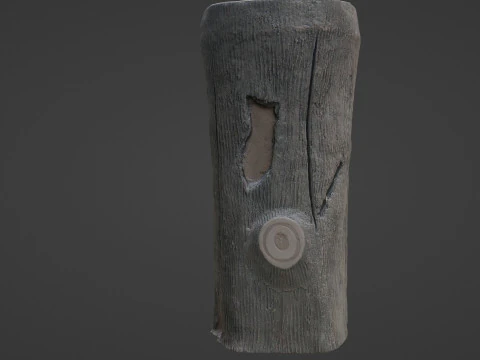 Stylized Log 3D Model