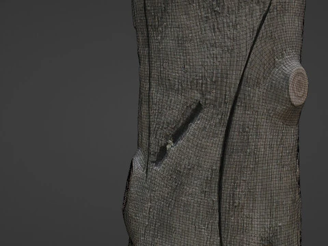 Stylized Log 3D Model