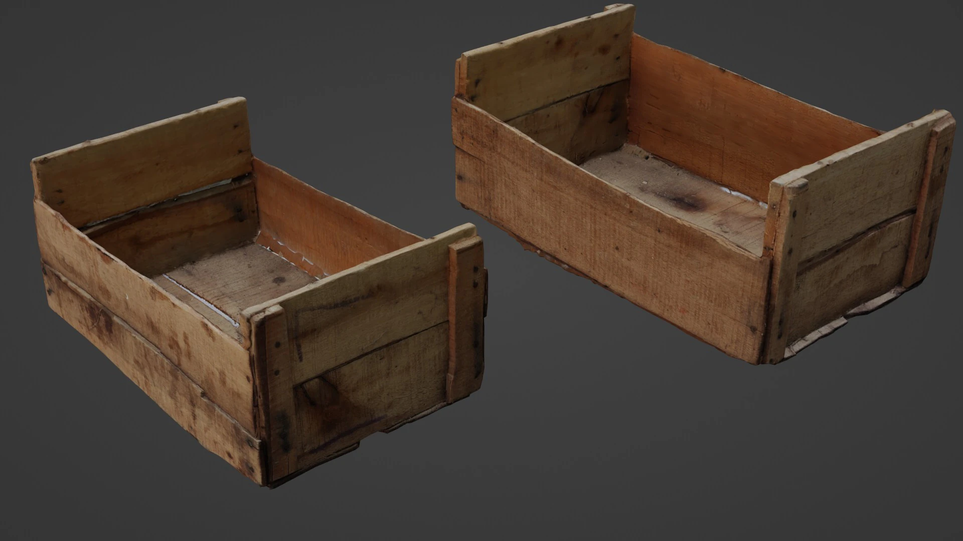 Wooden Crate 3D Model .c4d .max .obj .3ds .fbx .stl .blend 