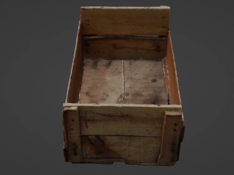Wooden Crate 3D Model