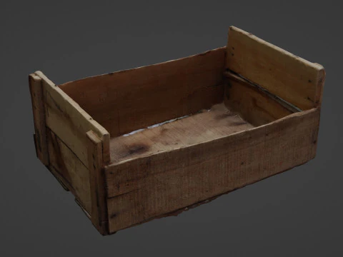Wooden Crate 3D Model