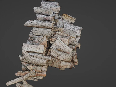 Logs Stack 3D Model