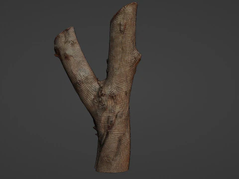 Log Y shaped 3D Model