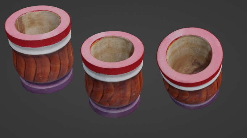 Wooden Vase 3D Model .c4d .max .obj .3ds .fbx .stl .blend