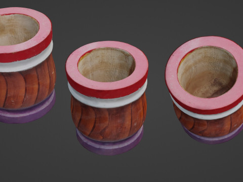 Wooden Vase 3D 모델