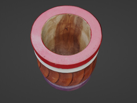 Wooden Vase 3D Model