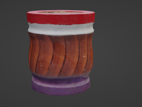 Wooden Vase 3D Model