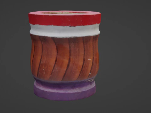 Wooden Vase 3D Model