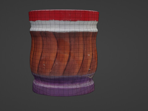 Wooden Vase 3D Model