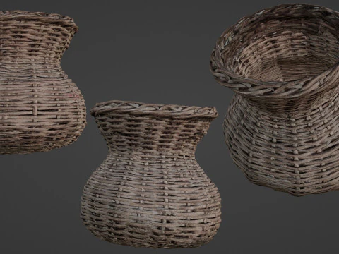 Vaso in vimini Modello 3D