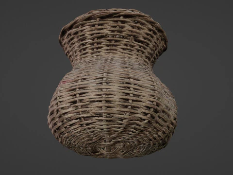 Vaso in vimini Modello 3D