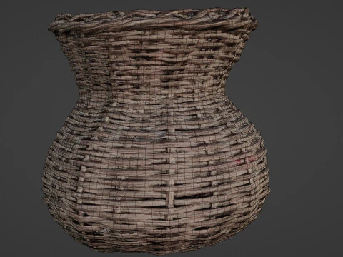 Vaso in vimini Modello 3D