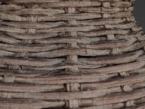 Vaso in vimini Modello 3D