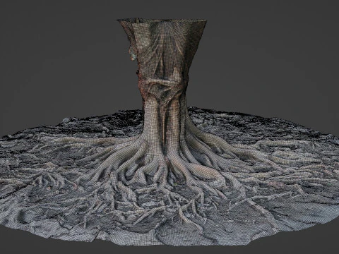 Gaint Roots Tree 3D Model
