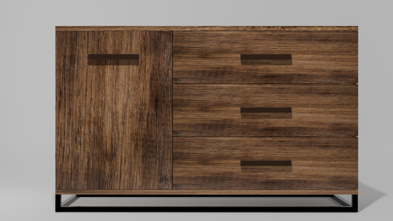 Wooden chest of drawers 01 3D Model .c4d .max .obj .3ds .fbx .stl .blend 