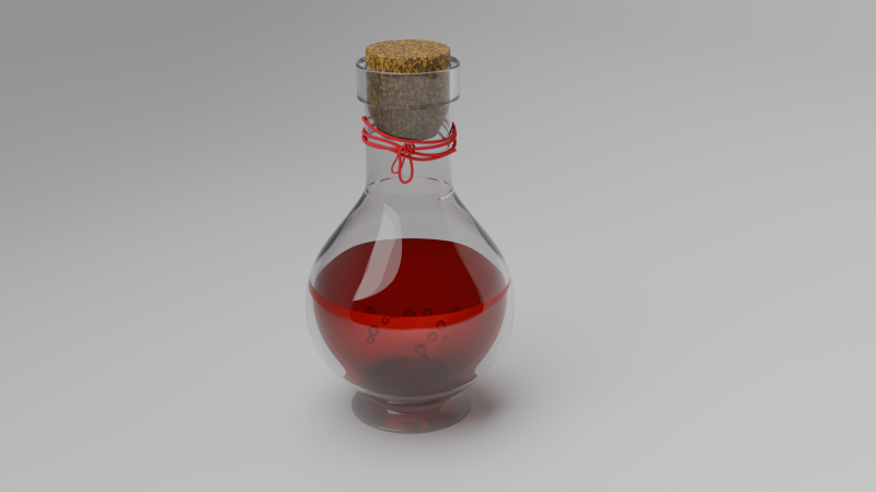 Flask 01 3D Модель .c4d .max .obj .3ds .fbx .stl .blend 