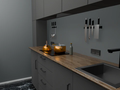 Kitchen Furniture Pack 3D Model