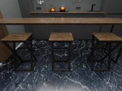 Kitchen Furniture Pack 3D Model