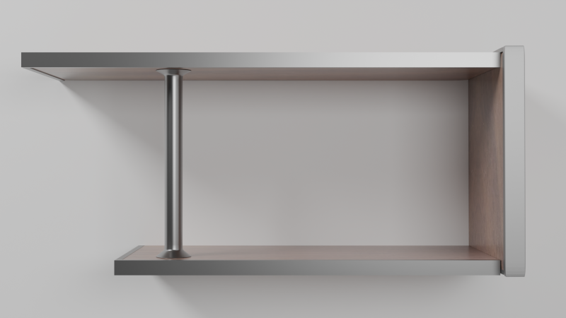 Two Story Wooden Shelf 3D 모델 .c4d .max .obj .3ds .fbx .stl .blend