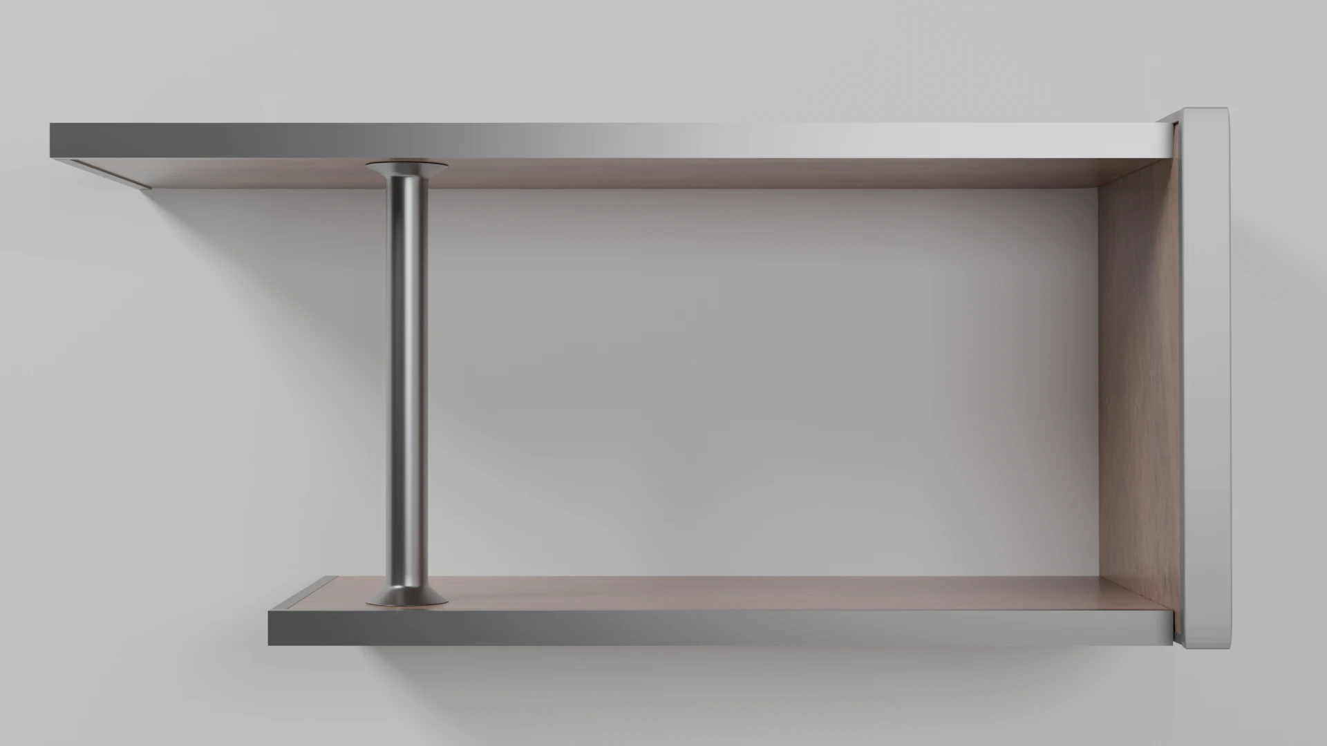Two Story Wooden Shelf 3D Model .c4d .max .obj .3ds .fbx .stl .blend 