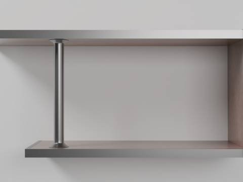Two Story Wooden Shelf Modelo 3D