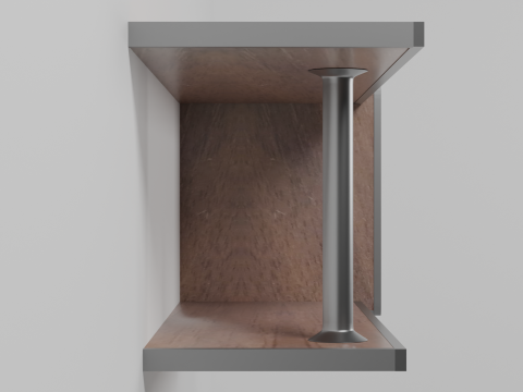 Two Story Wooden Shelf 3D 모델