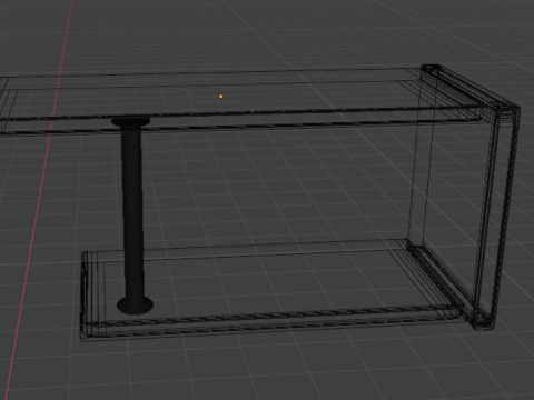Two Story Wooden Shelf 3D 모델