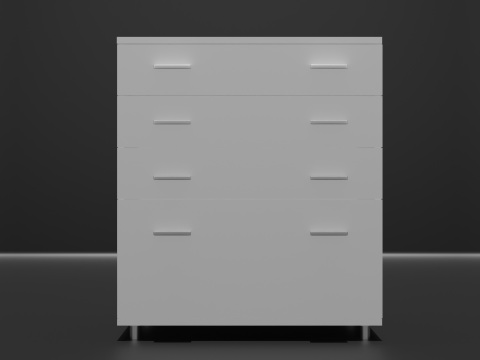 Wooden chest of drawers 02 Modelo 3D