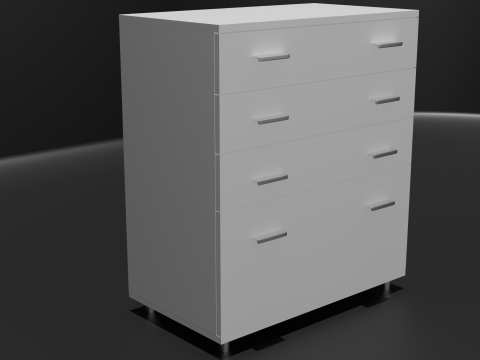 Wooden chest of drawers 02 Modelo 3D