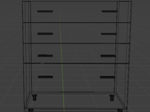 Wooden chest of drawers 02 Modelo 3D