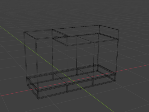 Wooden chest of drawers 03 3D Model