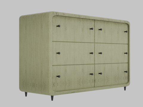 Wooden chest of drawers 04 Modelo 3D