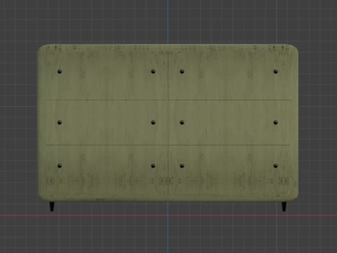 Wooden chest of drawers 04 3D Model