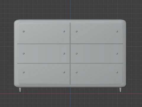 Wooden chest of drawers 04 3D Model
