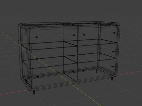 Wooden chest of drawers 04 Modelo 3D