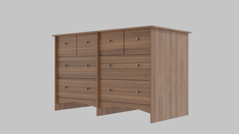 Wooden chest of drawers 05 Modello 3D .c4d .max .obj .3ds .fbx .stl .blend 