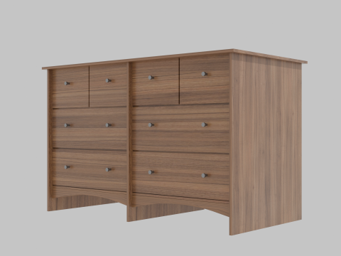 Wooden chest of drawers 05 Modelo 3D