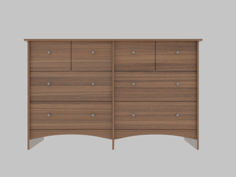 Wooden chest of drawers 05 Modello 3D