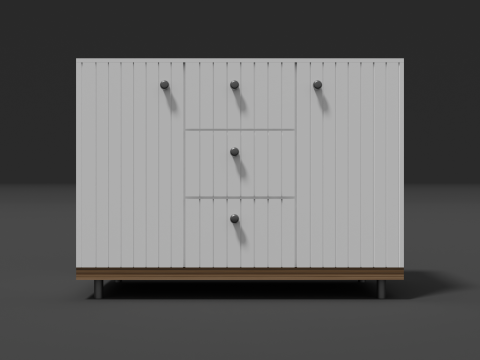 Wooden chest of drawers 06 3Dモデル