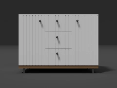 木製チェスト06 3Dモデル