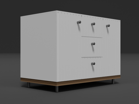 Wooden chest of drawers 06 Modelo 3D