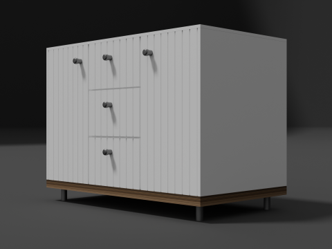 Wooden chest of drawers 06 Modelo 3D